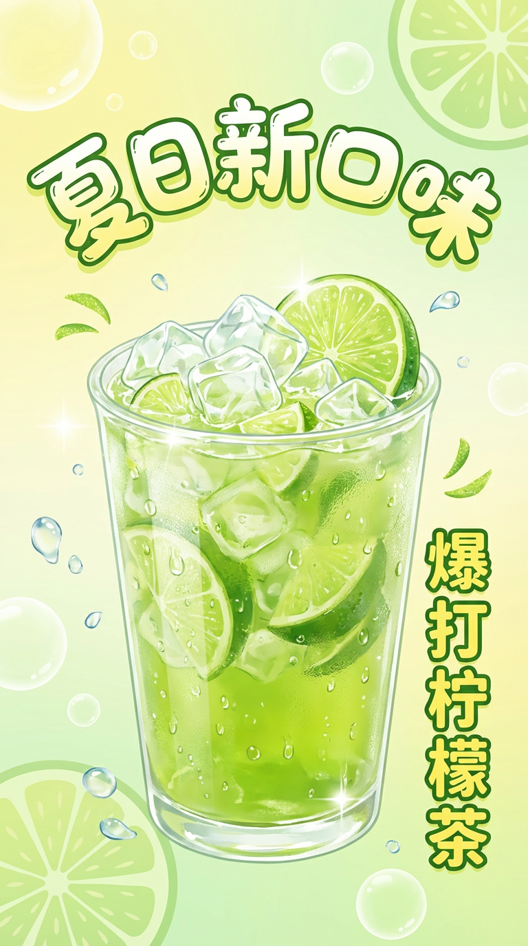 清爽夏日爆打柠檬茶海报