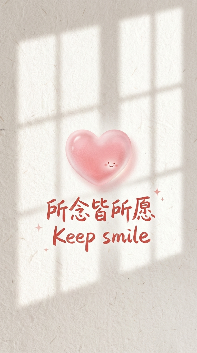 所念皆所愿 · 简约肌理治愈海报