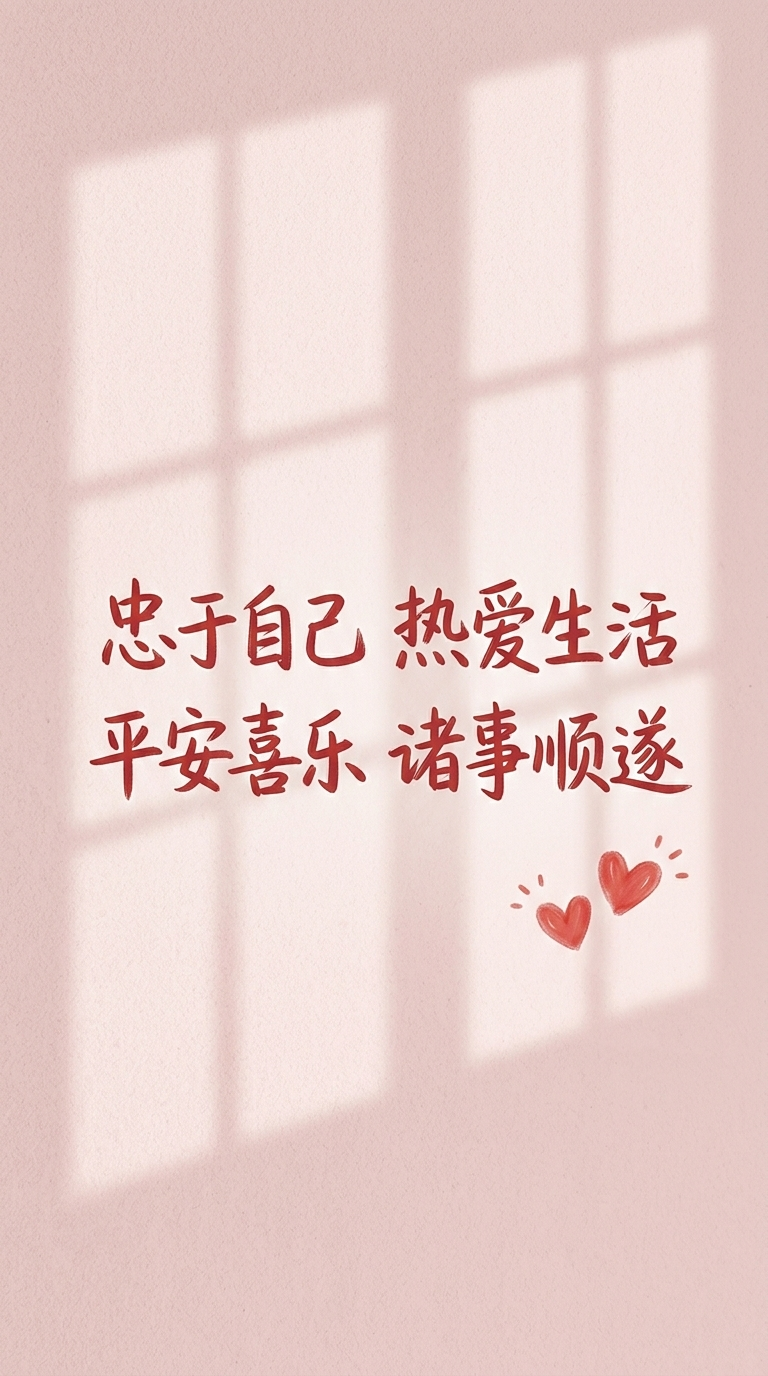 忠于自己 · 温柔光影治愈海报