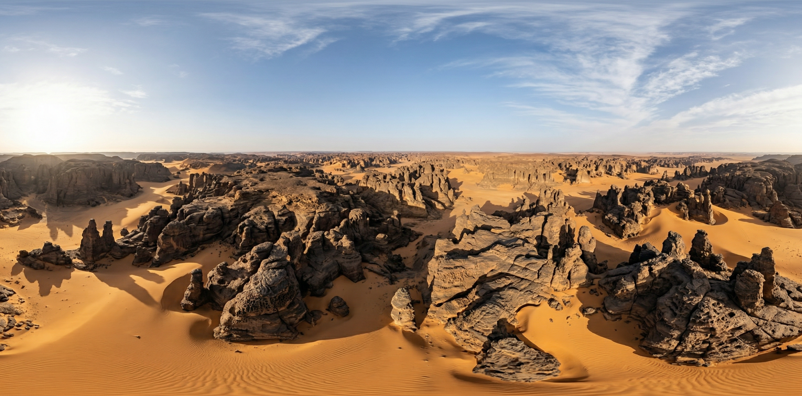 阿杰尔高原岩林与沙丘360度全景