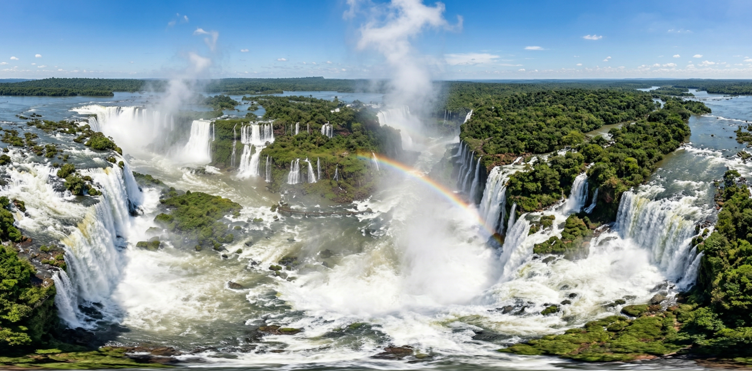 地狱之喉:汹涌磅礴的伊瓜苏马蹄形大瀑布